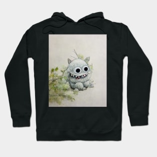 Funny Grey Whimsical Monster Hoodie